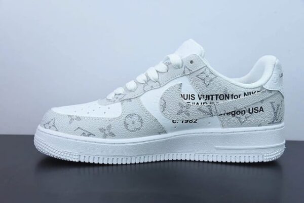 Louis Vuitton x Nike Air Force 1 Low 'By Virgil Abloh White Gray' - Image 3