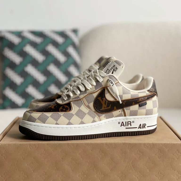 Louis Vuitton x Nike Air Force 1 Low 'Damier Canvas' - Image 3