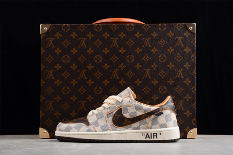 Nike Air Jordan 1 x LV Low Custom by The Shoe Surgeon - Image 4