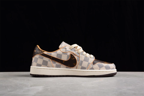 Nike Air Jordan 1 x LV Low Custom by The Shoe Surgeon - Image 2