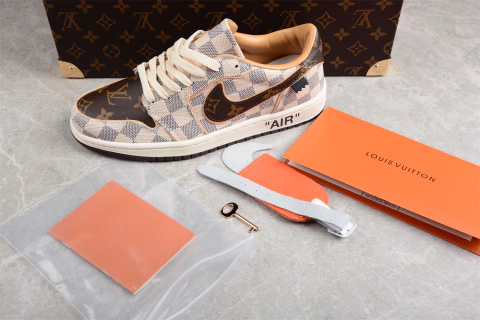 Nike Air Jordan 1 x LV Low Custom by The Shoe Surgeon - Image 6