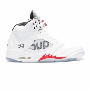 Nike Air Jordan x Supreme  5 Retro 'White'