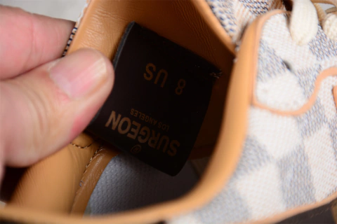 Nike Air Jordan 1 x LV Low Custom by The Shoe Surgeon - Image 8