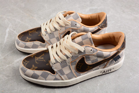 Nike Air Jordan 1 x LV Low Custom by The Shoe Surgeon - Image 5