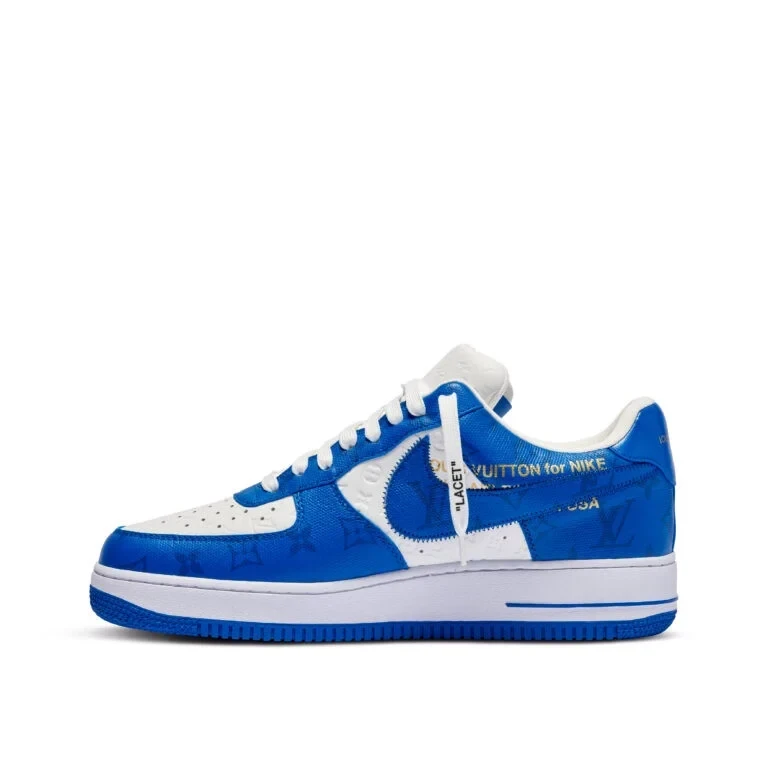 Louis Vuitton x Nike Air Force 1 Low 'By Virgil Abloh White/Blue' - Image 8