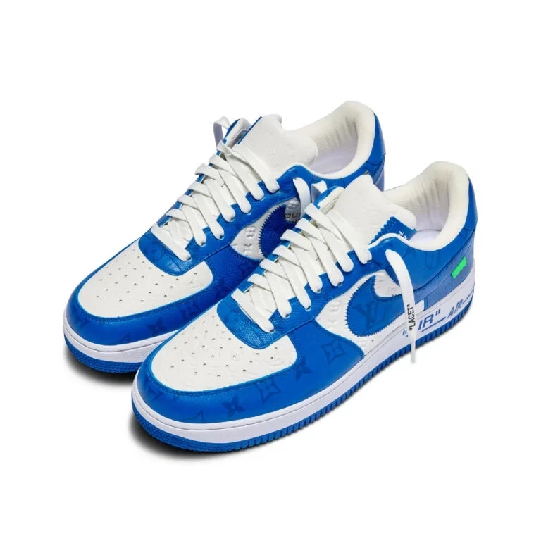 Louis Vuitton x Nike Air Force 1 Low 'By Virgil Abloh White/Blue' - Image 7