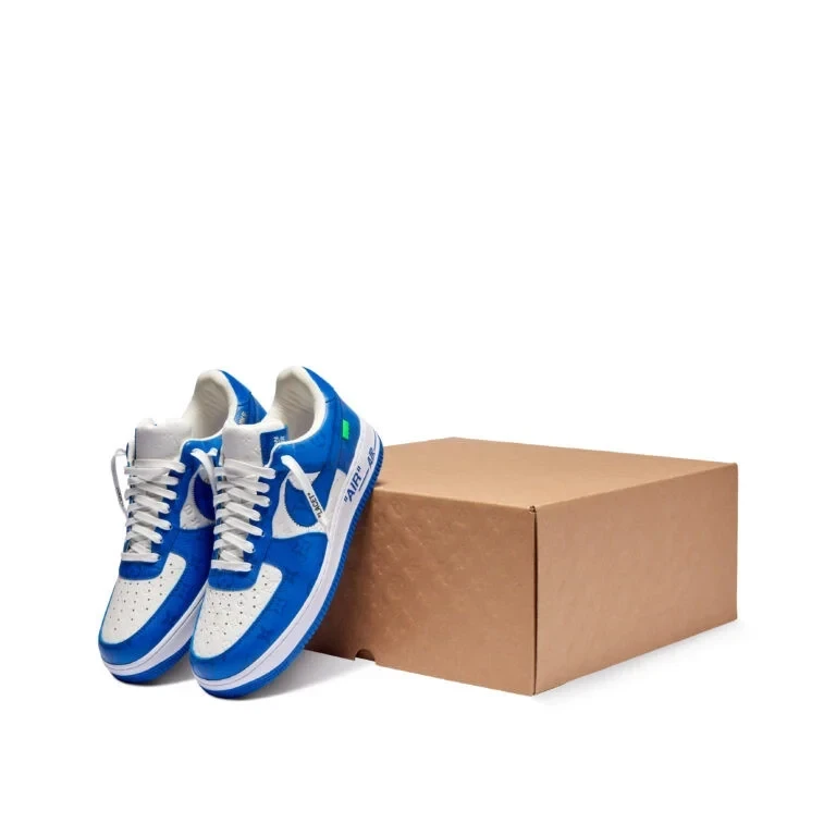 Louis Vuitton x Nike Air Force 1 Low 'By Virgil Abloh White/Blue' - Image 11