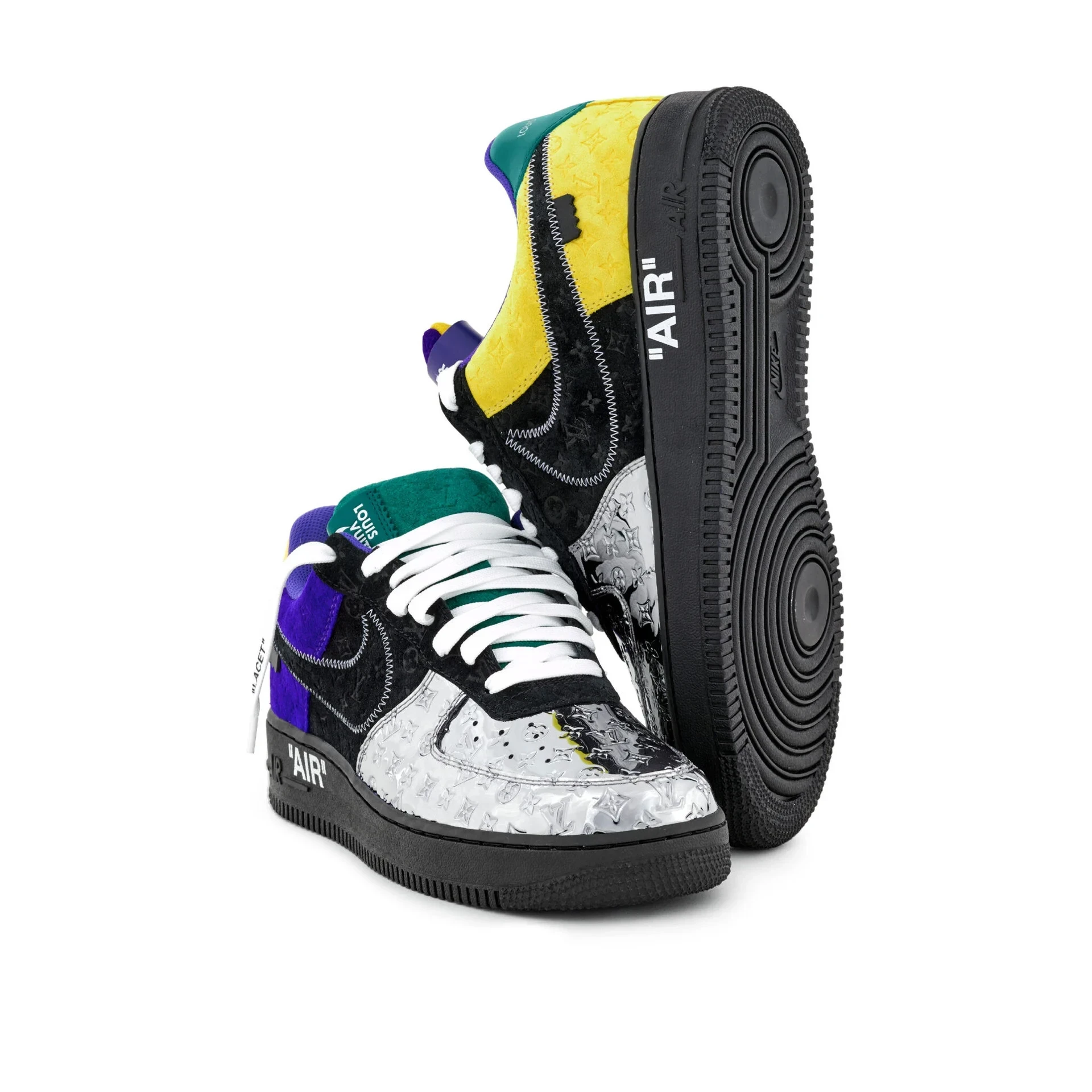 Louis Vuitton x Nike Air Force 1 Low 'Chrome Toe' - Image 6