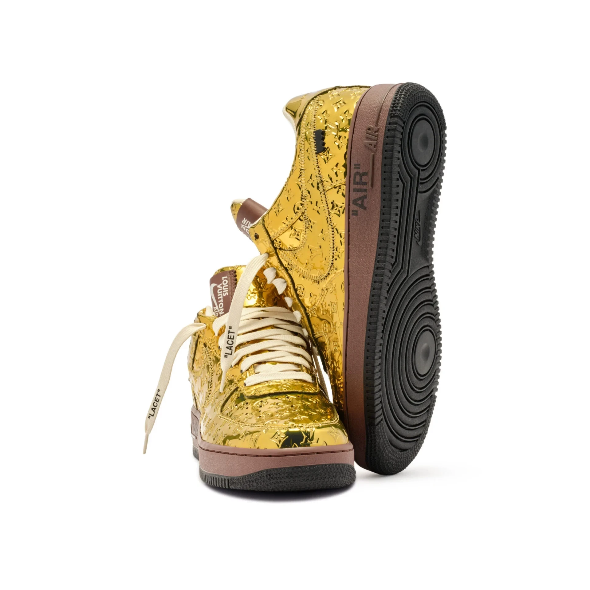Louis Vuitton x Nike Air Force 1 Low 'Gold' - Image 4