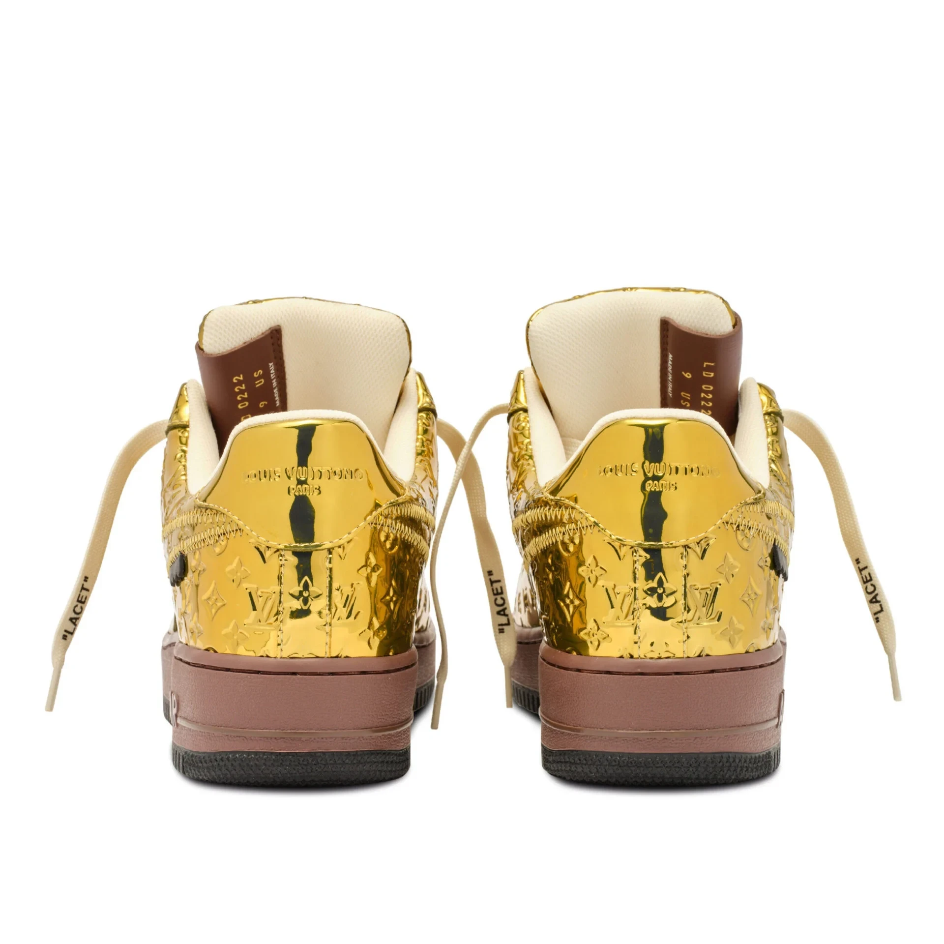 Louis Vuitton x Nike Air Force 1 Low 'Gold' - Image 8