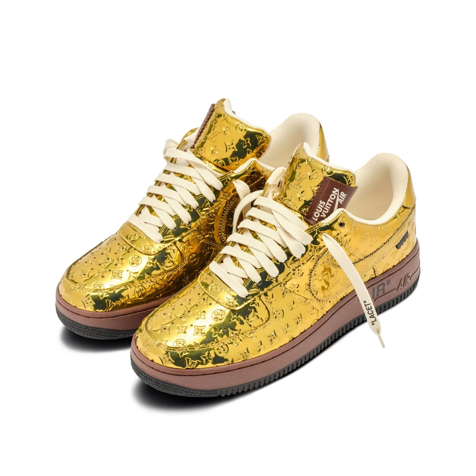 Louis Vuitton x Nike Air Force 1 Low 'Gold' - Image 3