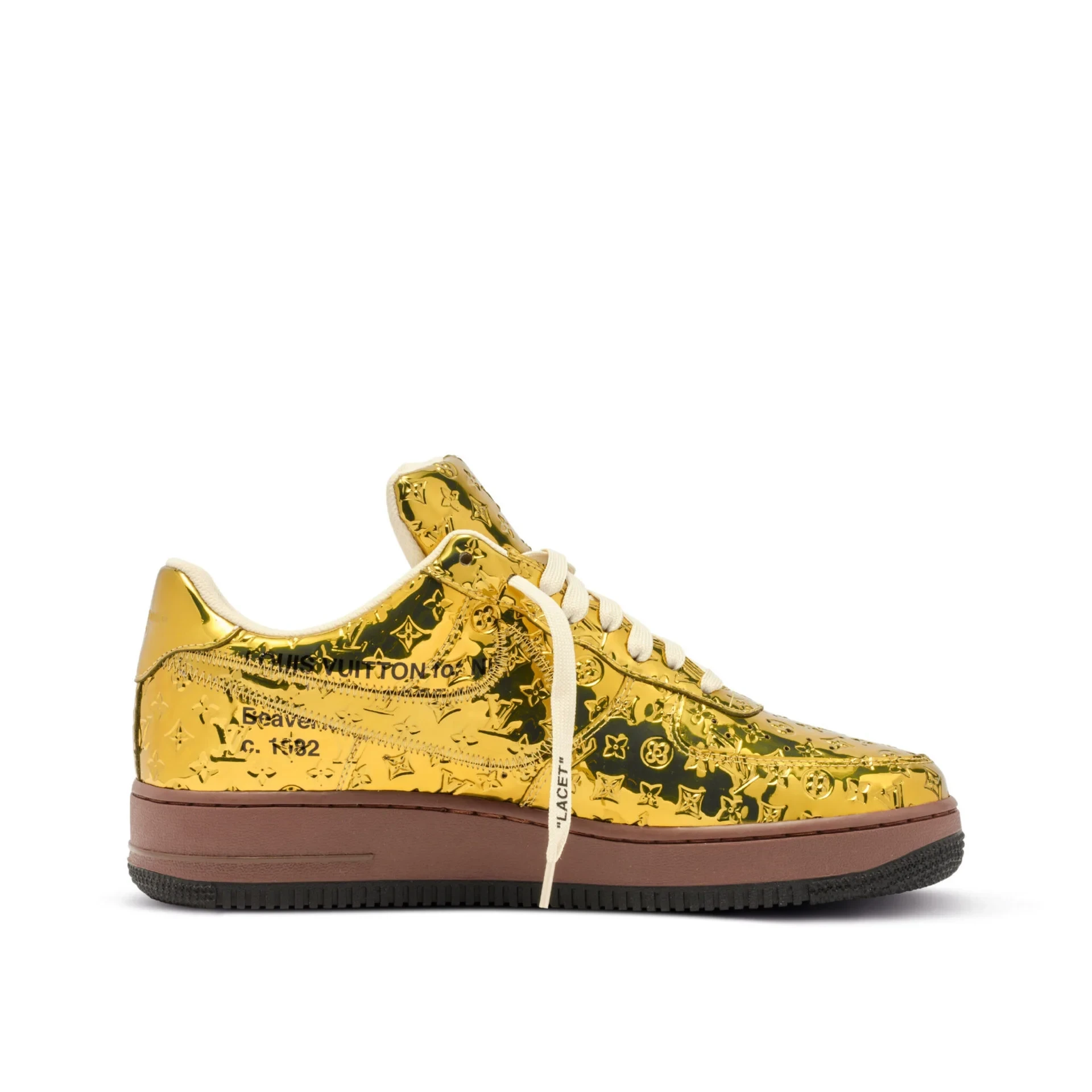 Louis Vuitton x Nike Air Force 1 Low 'Gold' - Image 7